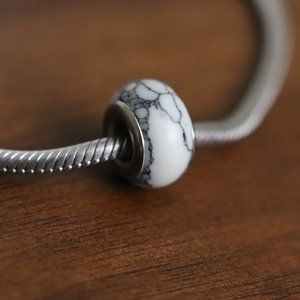 Marble Bracelet Charm - Fits Pandora